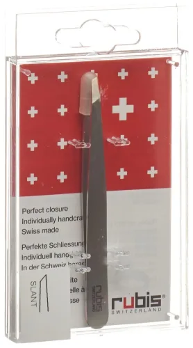 RUBIS, Rubis Pinzette schr&auml;g, Inox