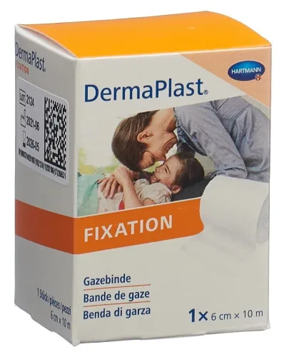 DermaPlast Gazebinde festkantig, 6cmx10m (1 Stk)
