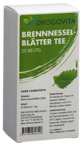 DROGOVITA Brennnessel Tee (20 Beutel)