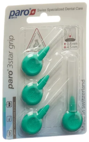 paro 3STAR-GRIP 4.5mm medium grün zylindrisch (4 Stk)