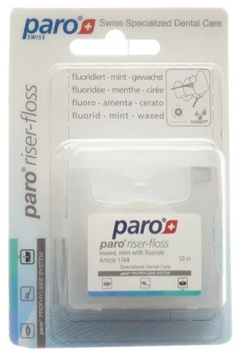 paro Riser Floss gewachst Mint mit Fluorid (50m)