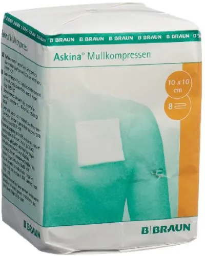 ASKINA Mullkompresse 10cmx10cm (100 Stk)