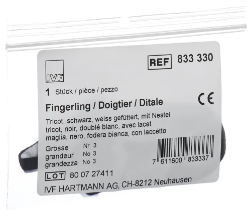IVF Fingerling Tricot Grösse 3, schwarz (1 Stk)