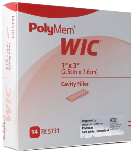 PolyMem WIC Wundfüller 2.5x7.6cm steril (14 Stk)
