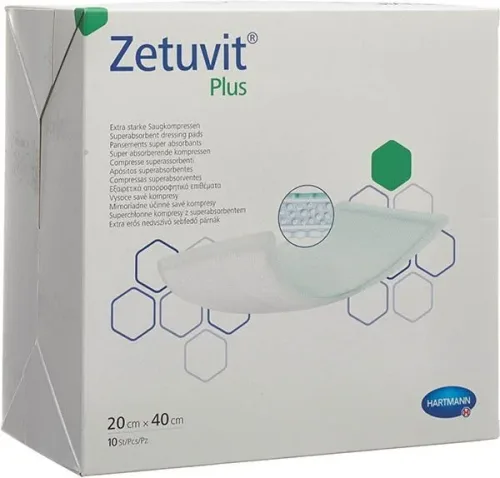 ZETUVIT Plus Absorptionsverband 20x40cm (10 Stk)