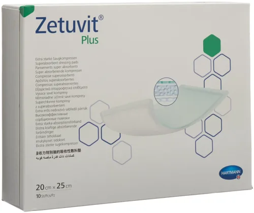 ZETUVIT Plus Absorptionsverband 20x25cm (10 Stk)