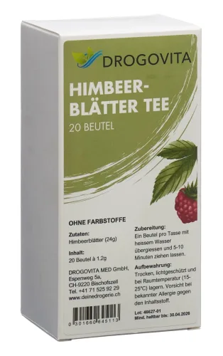 Drogovita Himbeerblättertee (20 Beutel)