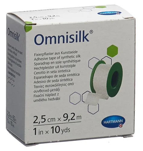 Omnisilk Fixierpflaster aus Kunstseide, 2.5cmx9.2m (1 Stk)