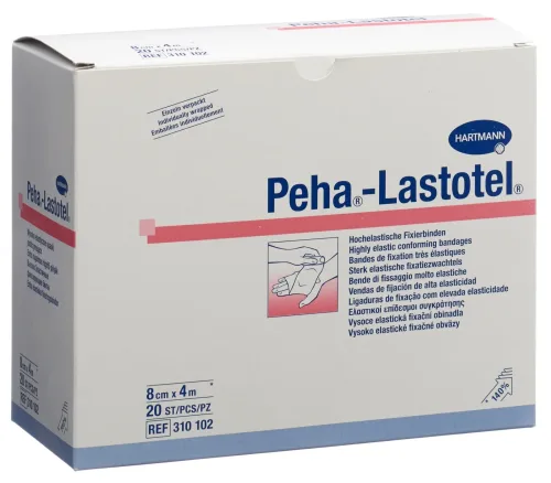 Peha-Lastotel Fixierbinden 8cmx4m (20 Stk)
