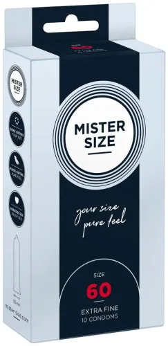 Mister Size -  60, 10 Stück, Transparent