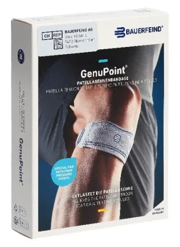 BAUERFEIND, Bauerfeind GenuPoint Aktivbandage Gr1 titan