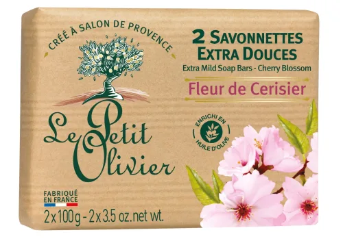 Le Petit Olivier, Le Petit Olivier savonnettes fleur de cerisier 2 x 100 g