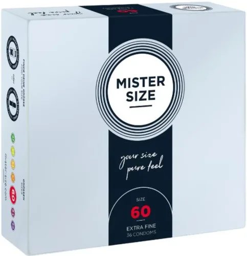 Mister Size -  60, 36STK, Transparent