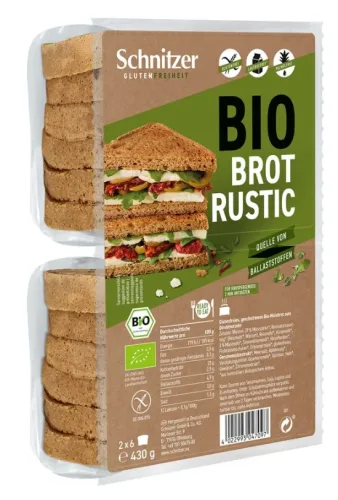 Schnitzer Bio Toastbrot Rustic Beutel (430g)