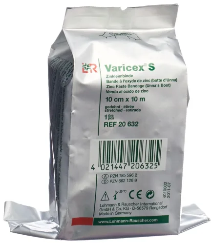 Varicex S Zinkleimbinde 10cmx10m (1 Stk)