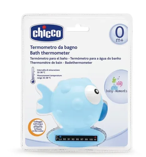 Chicco Badethermometer Globe Fish, hellblau, 0m+ (1 Stk)