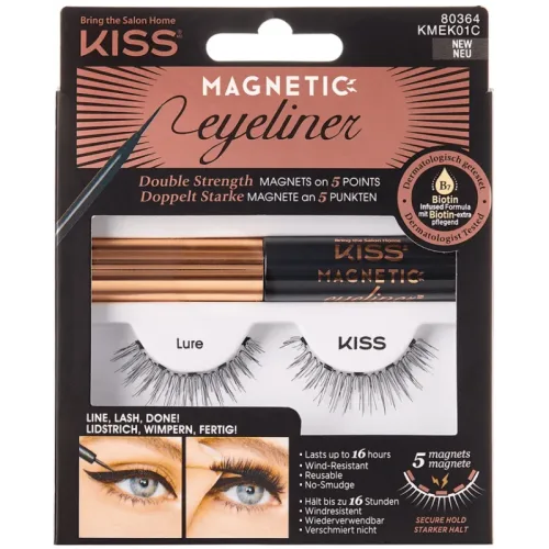 KISS -  Magnetic Eyelash Kit, Eyelash Kit 01, Black