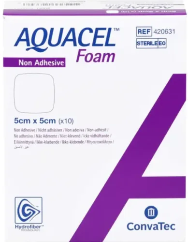 ConvaTec AQUACEL Foam nicht adhäsiv 5x5cm (10 Stk)
