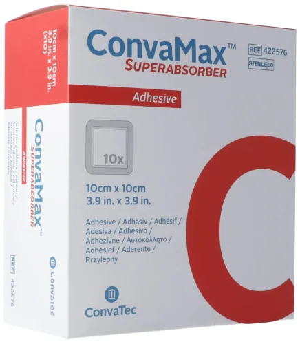 ConvaMax Superabsorber, 10x10cm, adhäsiv (10 Stk)
