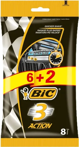 BiC 3 Action 3-Klingenrasierer, 6+2Stk (1 Stk)