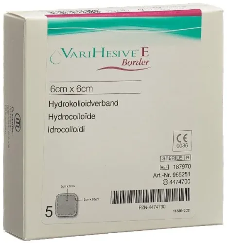 VariHesive E BORDER Verband 6x6/10x10cm (5 Stk)
