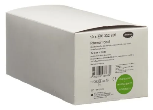 Rhena Ideal Elastische Binde 12cmx5m weiss (10 Stk)