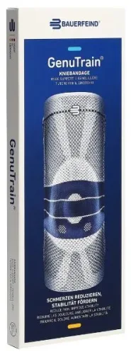 BAUERFEIND, Bauerfeind GenuTrain Aktivbandage Gr1 mit Silikonrand titan