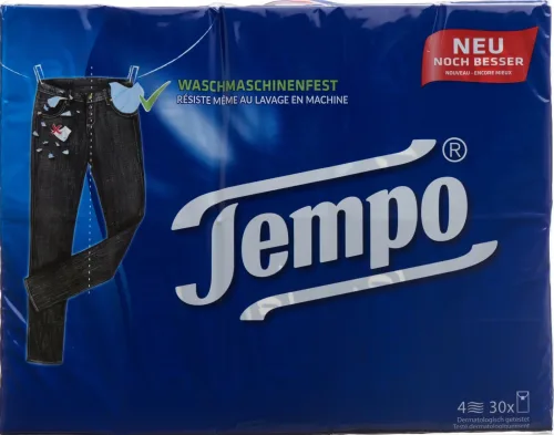 Tempo, Tempo Taschentücher 4-lagig 30 Stück à 10 Blatt