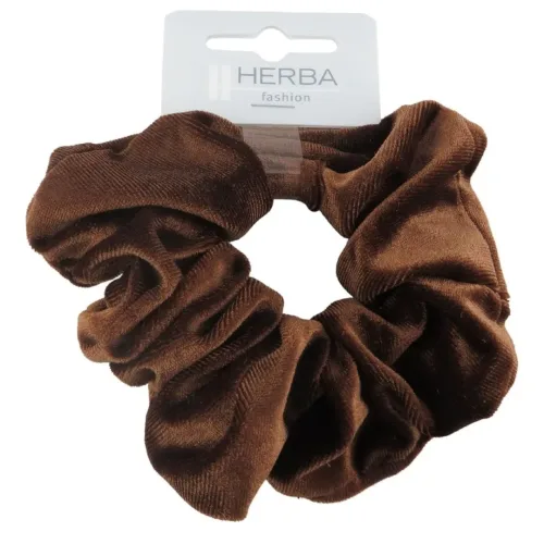 HERBA, FHH.Scunci samt, braun, &Oslash; 11 cm