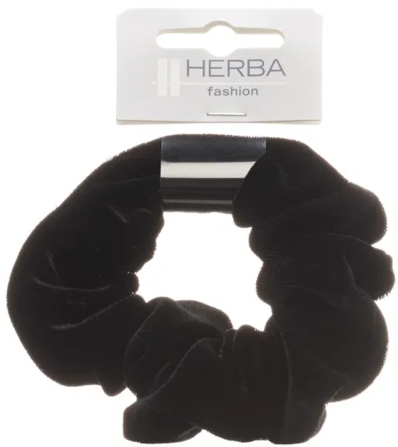 HERBA, FHH.Scunci samt, schwarz, &Oslash; 11 cm