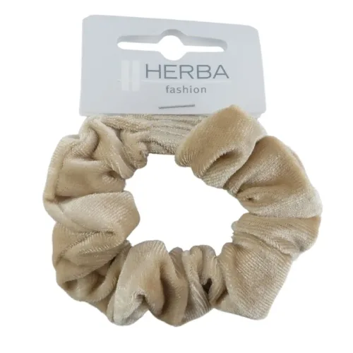 HERBA Scunci 9cm, Samt, beige (1 Stk)