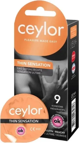 Ceylor, Ceylor Thin Sensation Thin Condoms, 9 Stück - Amorana