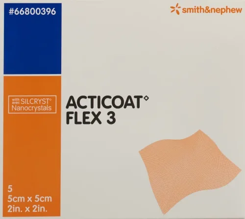 Acticoat, ACTICOAT FLEX 3 Wundverband 5x5cm 5 Stk