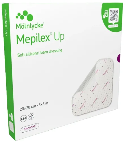 Mepilex Up Silikon-Schaumverband, 20x20cm (5 Stk)