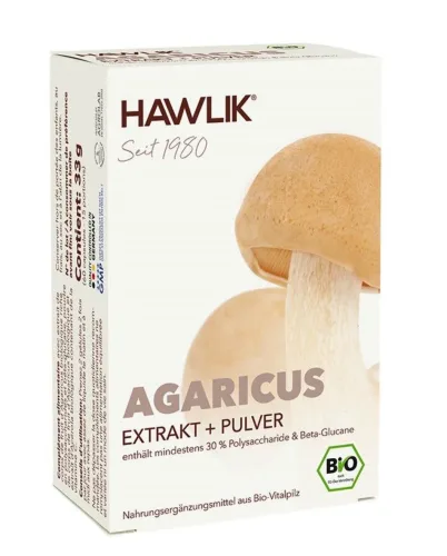 HAWLIK Agaricus Extrakt + Pulver Kapseln (60 Stk)