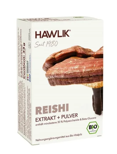 HAWLIK Reishi Extrakt + Pulver Kapseln (60 Stk)
