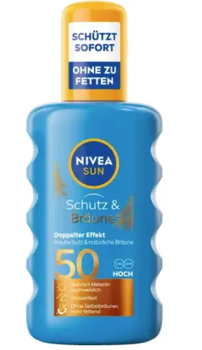NIVEA SUN - Schutz & Bräune Sonnnenspray LSF 50, 200 ml