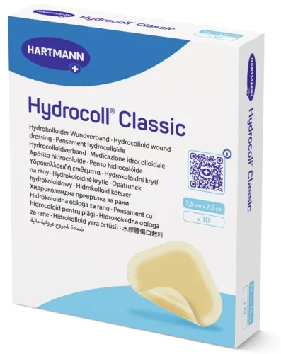 Hydrocoll Classic Hydrokolloid-Verband, 7.5x7.5cm (10 Stk)