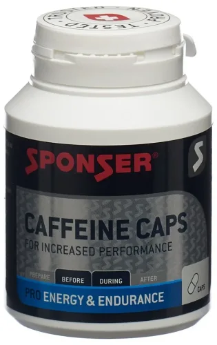 SPONSER - Power Kapseln, Caffeine Caps, 90 Stück, Weiss