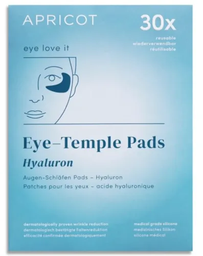 APRICOT - Wiederverwendbare Augen-Schläfen Pads mit Hyaluron, 2 Stück