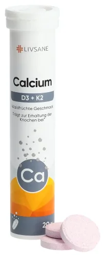 Livsane Calcium + D3 + K2 Brausetabletten (60 Stk)