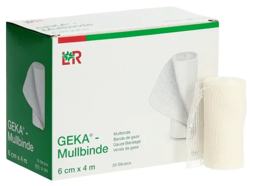 GEKA Mullbinde 6cmx4m (20 Stk)