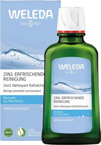 Weleda, Weleda Hamamelis 2in1 Erfrischende Reinigung Gesichtscreme 100 ml