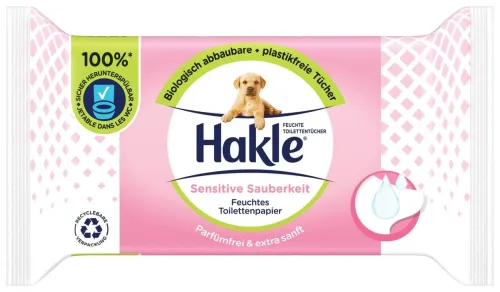 Hakle Feuchtes Toilettenpapier, Sensitive Sauberkeit (12x42 Stk)