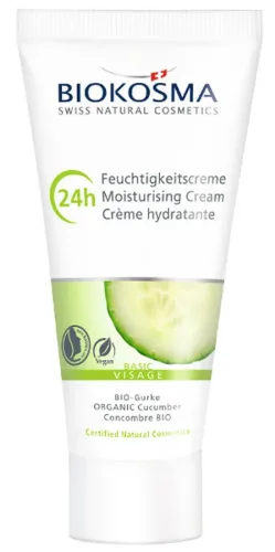BIOKOSMA Basic Visage 24h-Feuchtigkeitscreme mit Bio-Gurke (30ml)