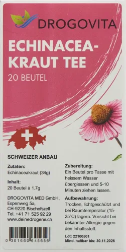 DROGOVITA Echinaceakrauttee (20 Beutel)