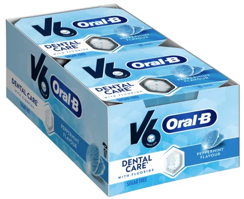 V6 Dental Care Kaugummi Pfefferminze (24x24g)
