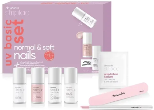 Alessandro, Alessandro - Striplac UV Basic Set Colour Normal & Soft Nails, Set