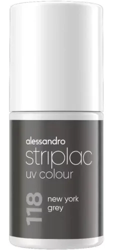 Alessandro, Alessandro - Striplac UV Colour New York Grey, 6.5 ml