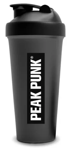 PEAK PUNK Biobased Protein Shaker - Clearblack 600ml (1 Stk)